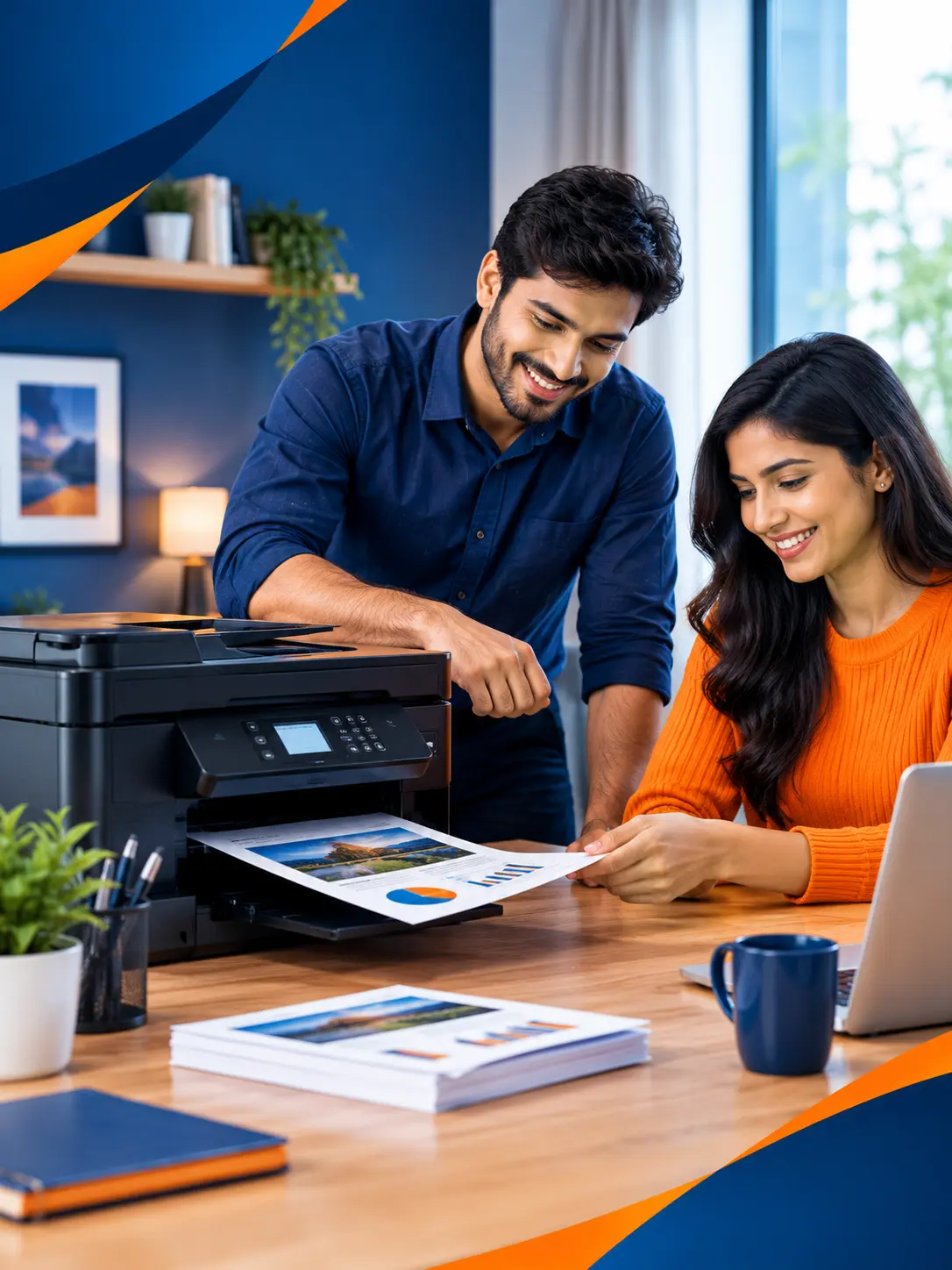 Printer being serviced